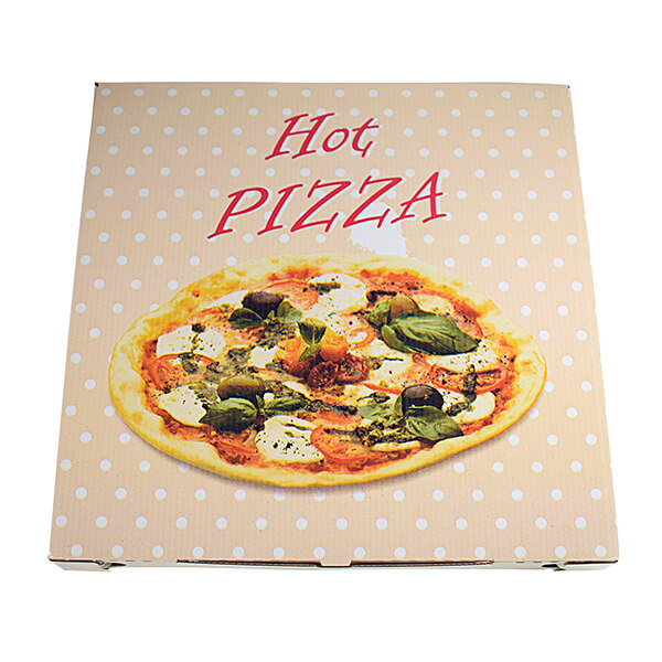 lackierter Pizzakarton „Hot Pizza“ 32,5 x 32,5 x 3 cm